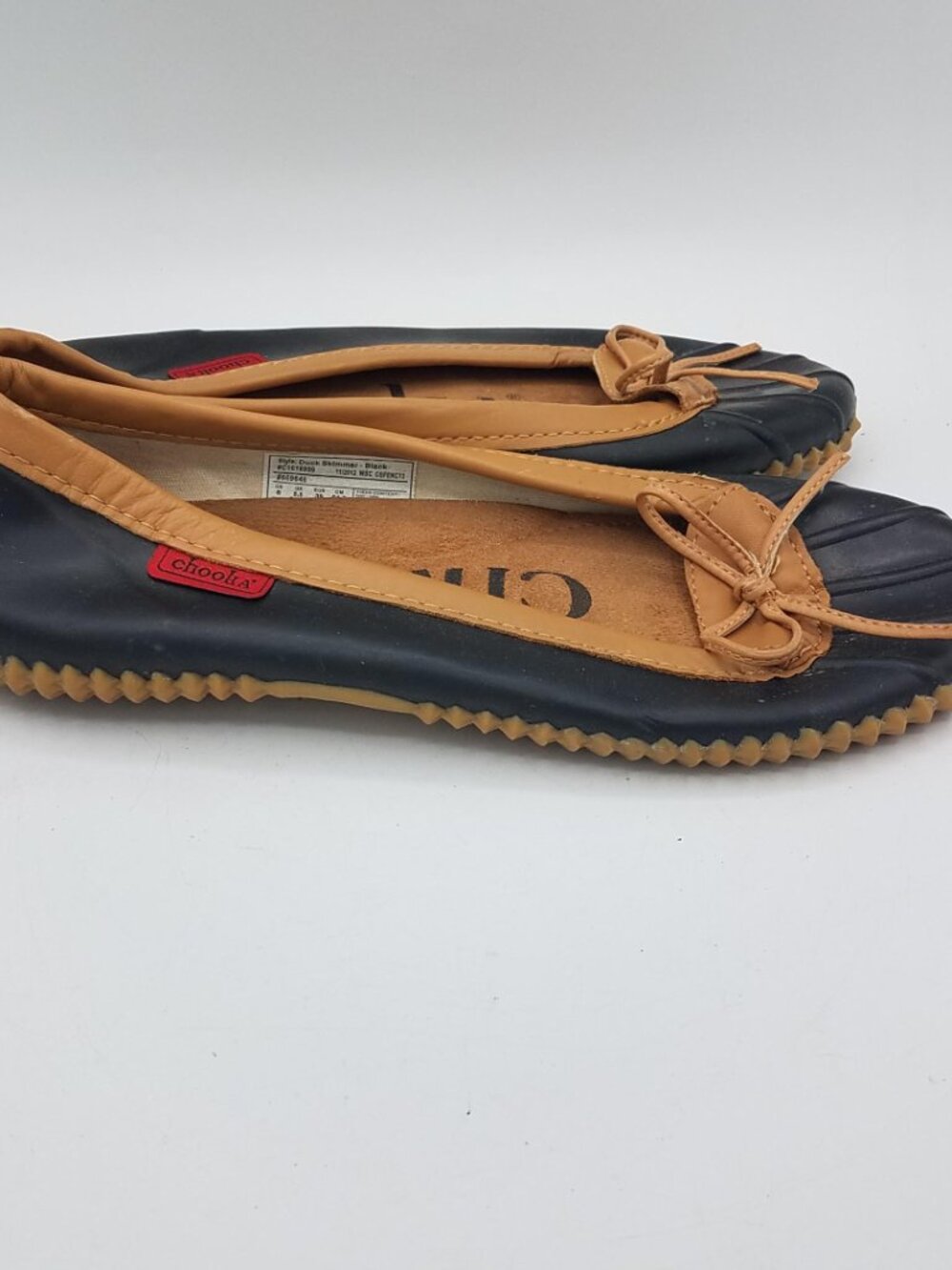 Chooka Duck Skimmer Slip On Waterproof Ballet Flats Black Womens 8 C1616999 - Picture 3 of 7